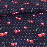 Bomuldsjersey Kirsebær med prikker | Glitzerpüppi – marineblå,  thumbnail number 2