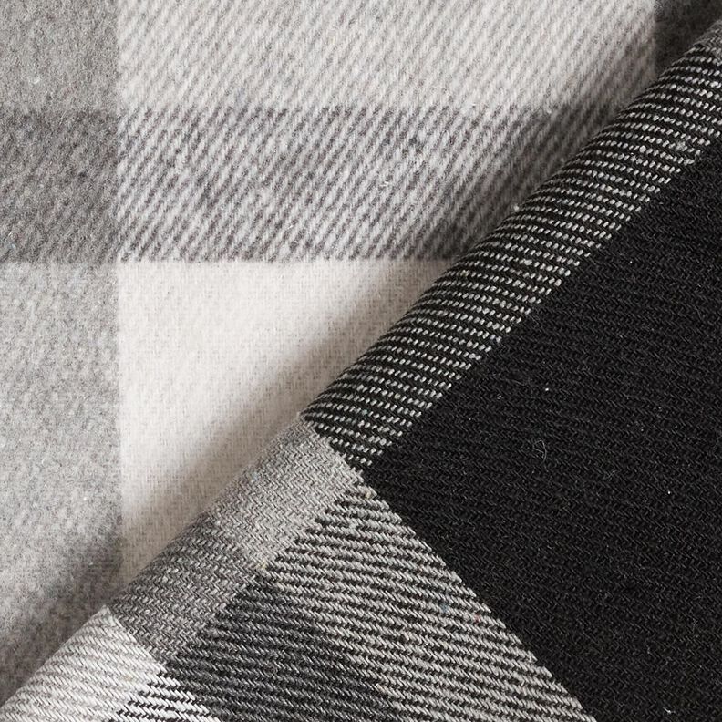 frakkeflannel ternet | Katia Fabrics – tågegrå/antiksølv,  image number 4