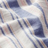 Musselin/Dobbelt-Crincle stof garnfarvede striber | Poppy – hvid/marineblå,  thumbnail number 2