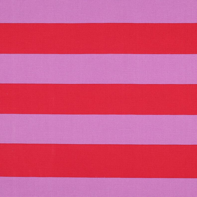 Dekorationsstof Canvas glade striber – pastelviolet/chili,  image number 1