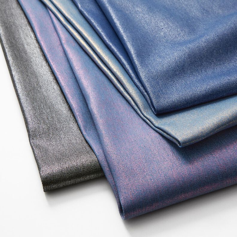 Denim stretch metallic – jeansblå/sølv metallic,  image number 5