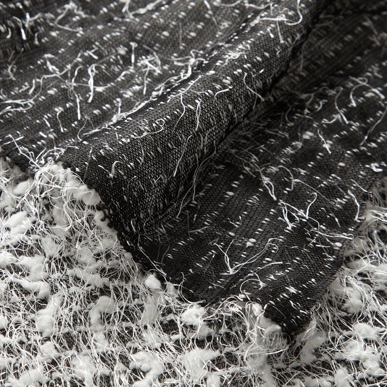 strikstof effektgarn – sort/hvid,  image number 4