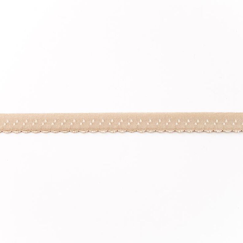 Elastisk indfatningsbånd Blonder [12 mm] – beige,  image number 1