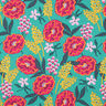 Bomuldspoplin Fresh Flowers | Nerida Hansen – smaragdgrøn,  thumbnail number 1