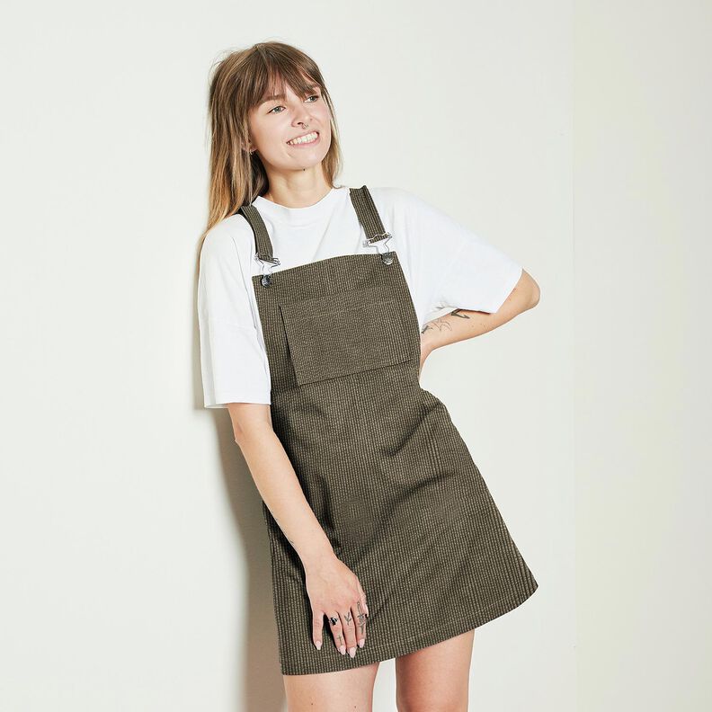 Bred cord Bubble Ensfarvet – mørk fyr,  image number 8