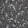 Badetøjsstof abstrakt grafisk mønster – sort/hvid,  thumbnail number 1