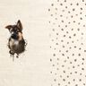 French Terry Sommersweat schæferhund Panel | Glitzerpüppi – lysebeige,  thumbnail number 1