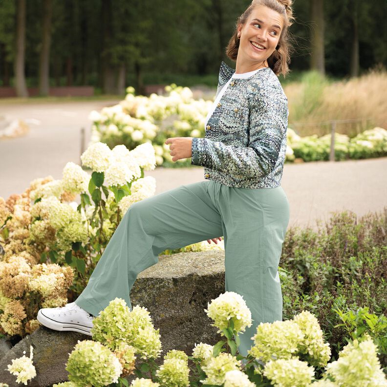 Bomuldsstof Kr&oslash;llet forvasket &ndash; jeansbl&aring;,  image number 6