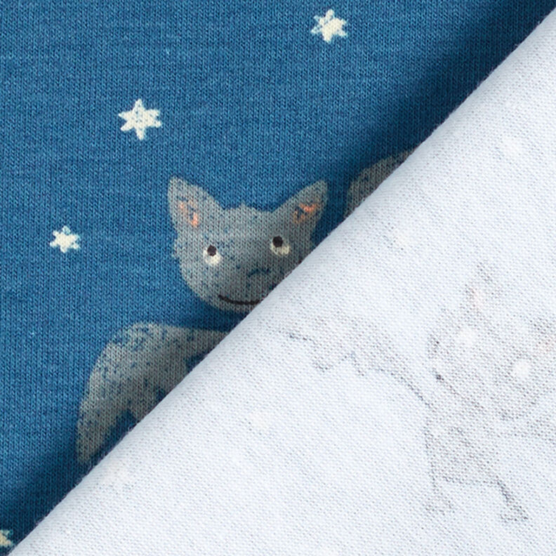 Bomuldsjersey fræk flagermus – jeansblå,  image number 4