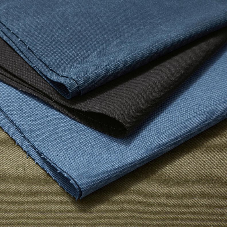 Dekorationsstof Canvas vokset – sort,  image number 4