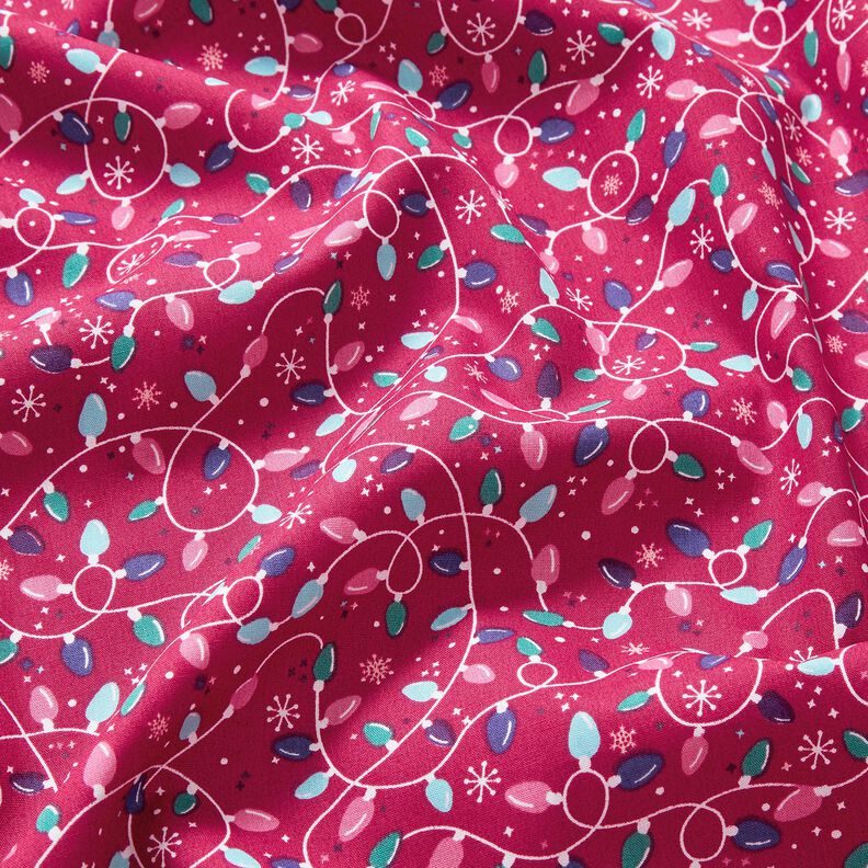 Bomuldsstof Poplin lyskæde – purpur/lyseblå,  image number 2