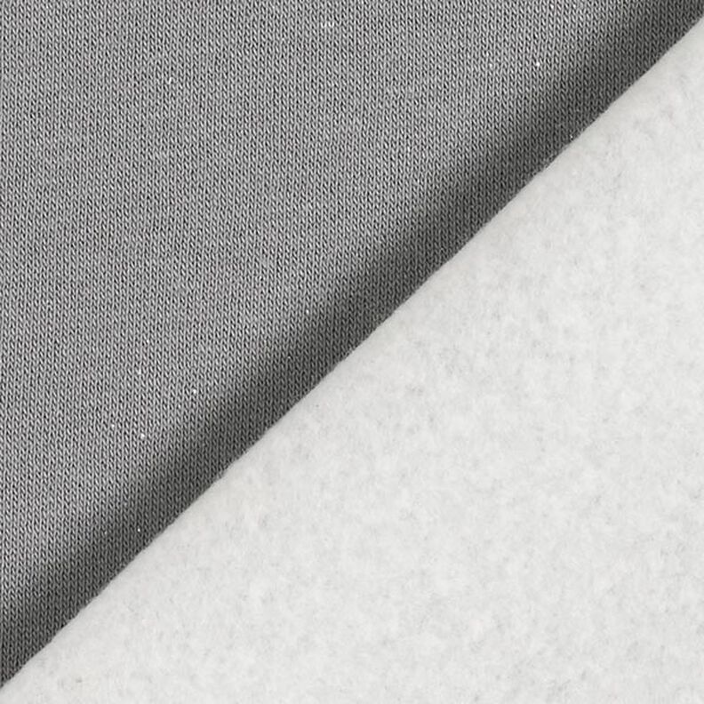 Sweatshirt lodden ensfarvet Lurex – mørkegrå/sølv,  image number 4