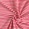 Bomuldsjersey smalle Striber – rød/hvid,  thumbnail number 1
