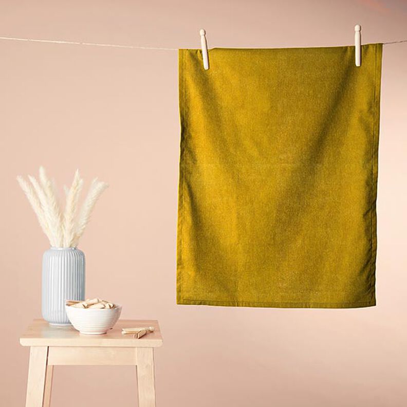 Hyggefrotte Bambus Ensfarvet – karry,  image number 5