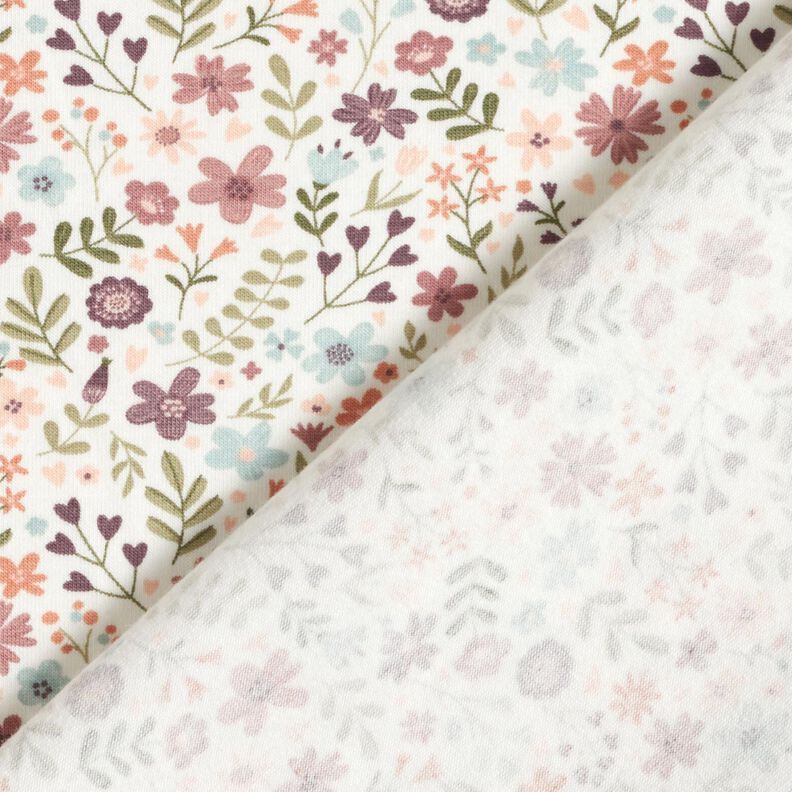 Bomuldsjersey blomstereng – elfenben,  image number 4