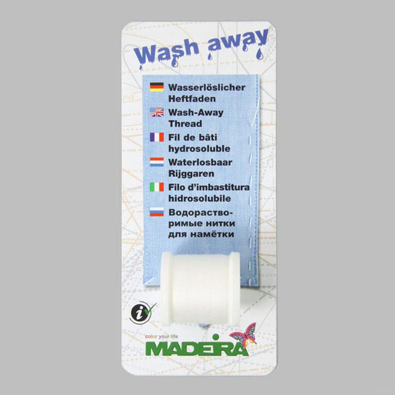 Madeira Wash Away – vandopløselig hæftetråd,  image number 1