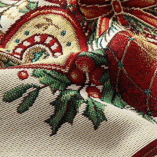 Dekorativt panelstof Gobelin julepynt – karminrød, 