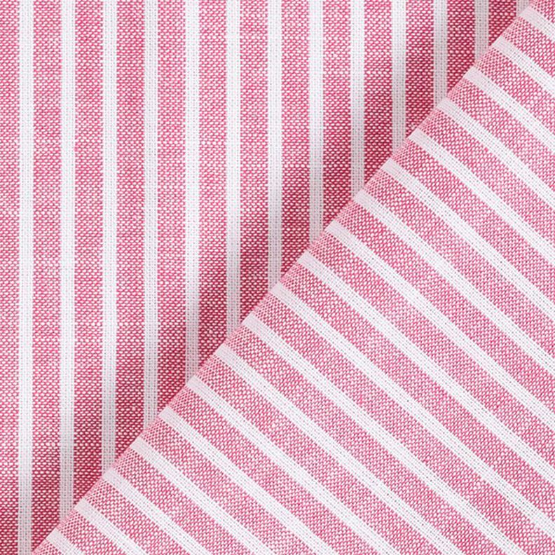 Bomulds-hør-miks striber på langs – pink/hvid,  image number 4