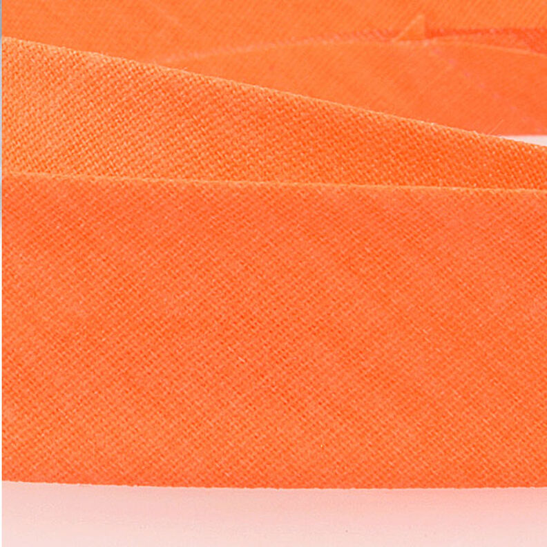 Skråbånd Polycotton [20 mm] – neonorange,  image number 2