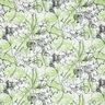Bomulds-silkeblanding abstrakte blomster – elfenben/majløv,  thumbnail number 1