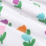 Bomuldsjersey stiliserede tulipaner – hvid/rødlilla,  thumbnail number 2