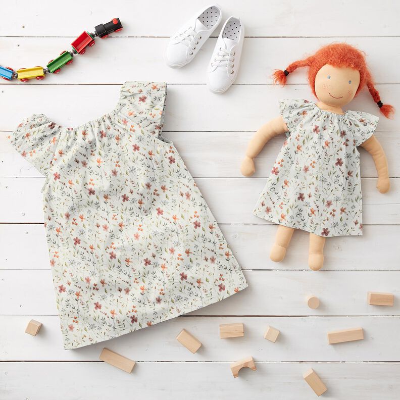 Rib-jersey fin blomstereng Digitaltryk – hvid,  image number 6