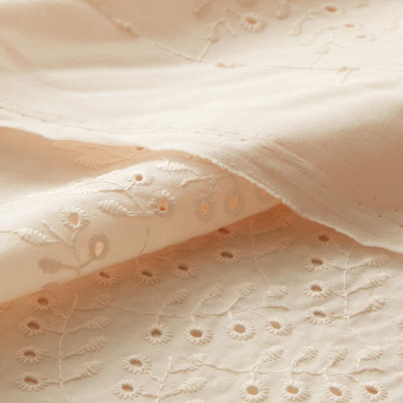 Batist Hulbroderi Bladranker – creme,  image number 5