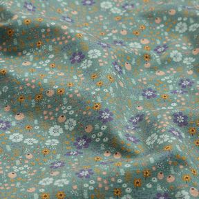 Bomuldsjersey blomsteng i skoven Digitaltryk – reed, 