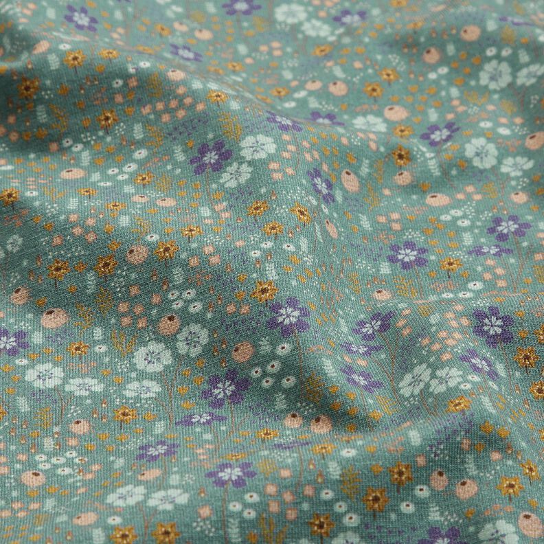 Bomuldsjersey blomsteng i skoven Digitaltryk – reed,  image number 2