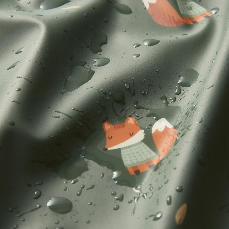 Stof til regnjakker ræv Digitaltryk – reed,  image number 6