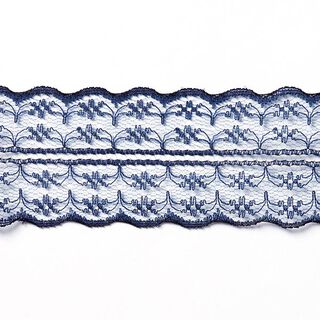 Voile -blondekantebånd [48 mm] - marineblå, 
