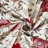Bomuldsstof Cretonne farverige blomster – drue/natur,  thumbnail number 3