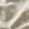 Dekorationsstof Halvpanama stjerner – natur/hvid,  thumbnail number 2