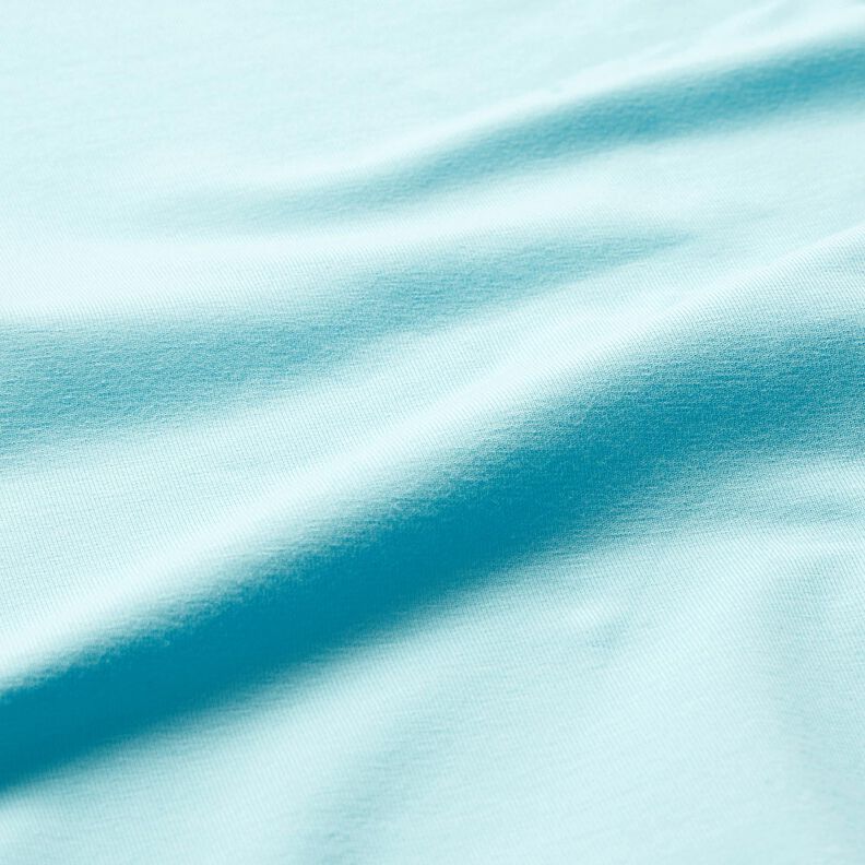 Bomuldsjersey Medium ensfarvet – isblå,  image number 4