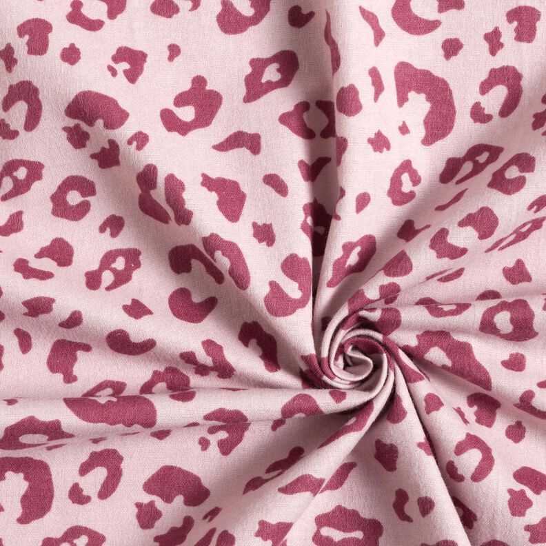 Bomuldsflonel leopardprint &ndash; rosa/pink,  image number 3
