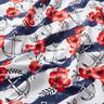 Bomuldsjersey blomster og ankerstriber | Glitzerpüppi – hvid/chili,  thumbnail number 2