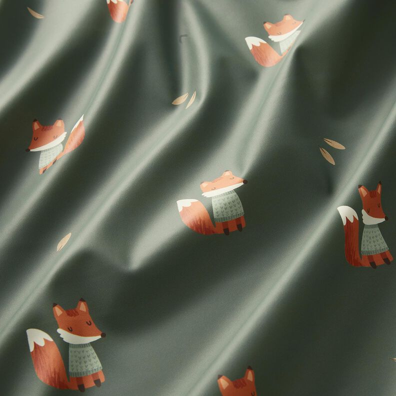 Stof til regnjakker ræv Digitaltryk – reed,  image number 3