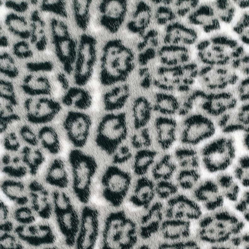 Kunstpels Sneleopard – sølv/antracit,  image number 5