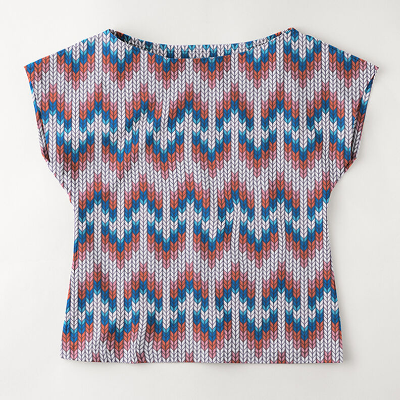 SHIELD PRO Antimikrobiel jersey Knit – kongeblå/rød | Albstoffe,  image number 9