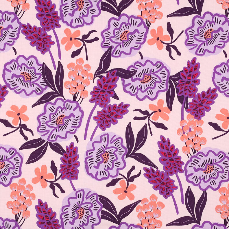 Bomuldspoplin Fresh Flowers | Nerida Hansen – pastelhyld,  image number 1