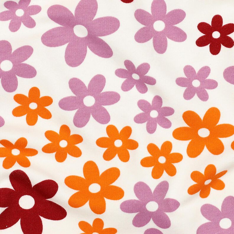 Hyggesweat farverige blomster | Poppy Fabrics – uldhvid,  image number 2