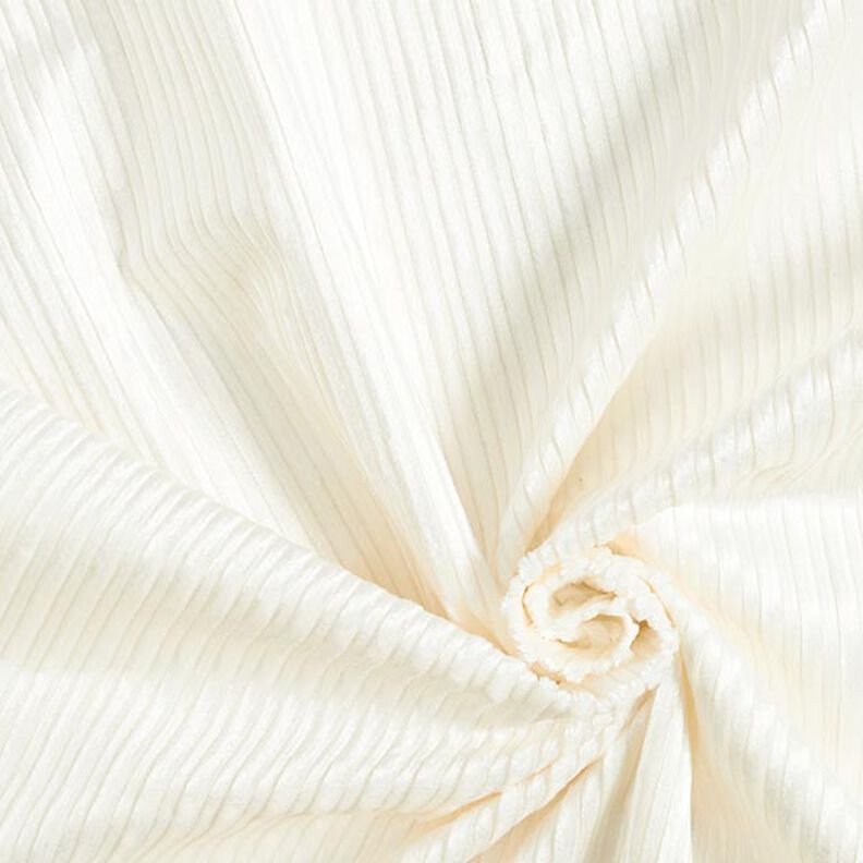 Stretch-fløjl bomulds-viskose-blanding ensfarvet – hvid,  image number 1