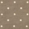 Teddyplys broderede små blomster | Poppy Fabrics – mørk taupe,  thumbnail number 1