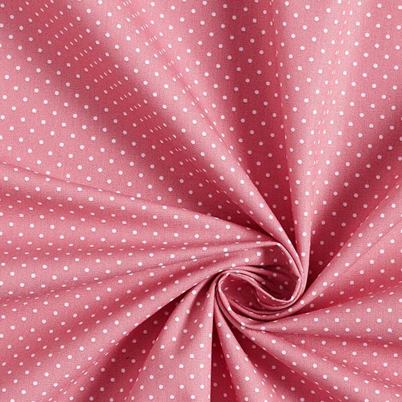 Bomuldspoplin små prikker – rosa/hvid,  image number 5
