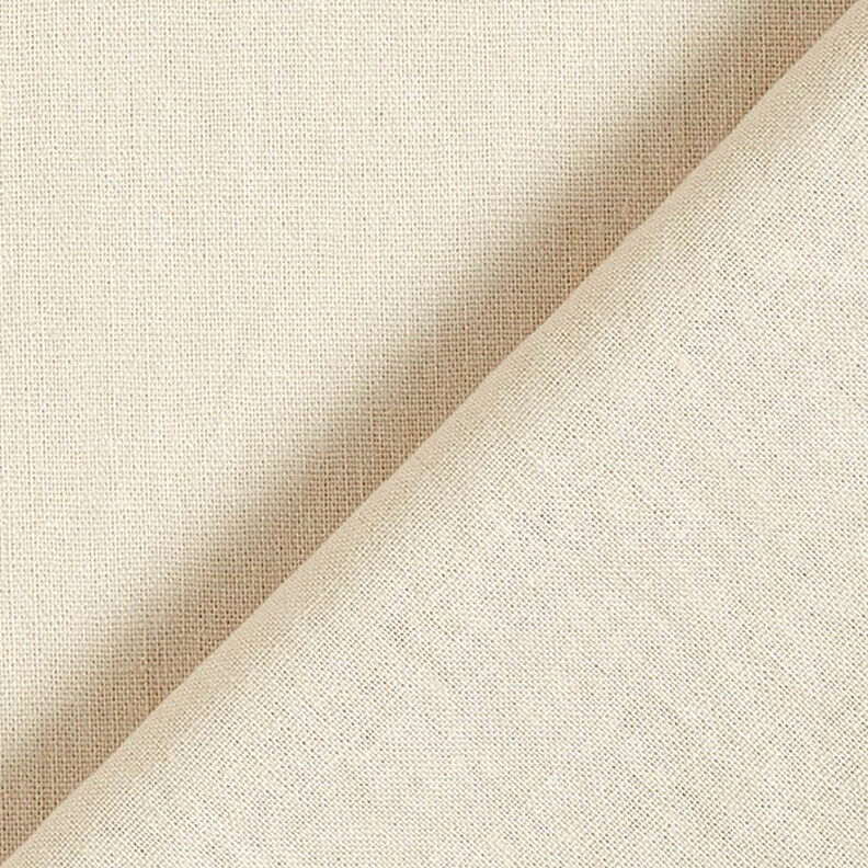 Hør-bomulds-miks Ensfarvet – beige,  image number 3