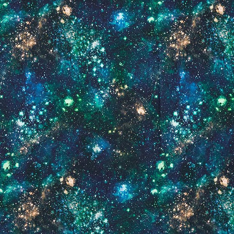 Bomuldsjersey universet Digitaltryk – marineblå,  image number 1