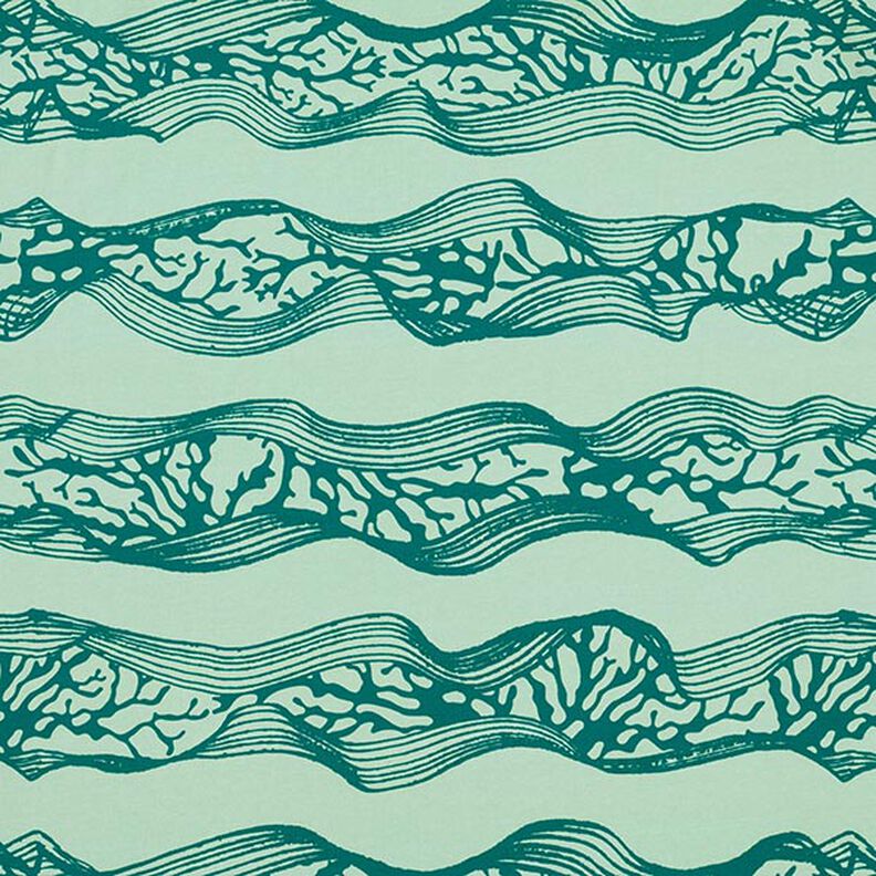 GOTS Bomuldsjersey Bølger | Tula – pastelgrøn,  image number 1