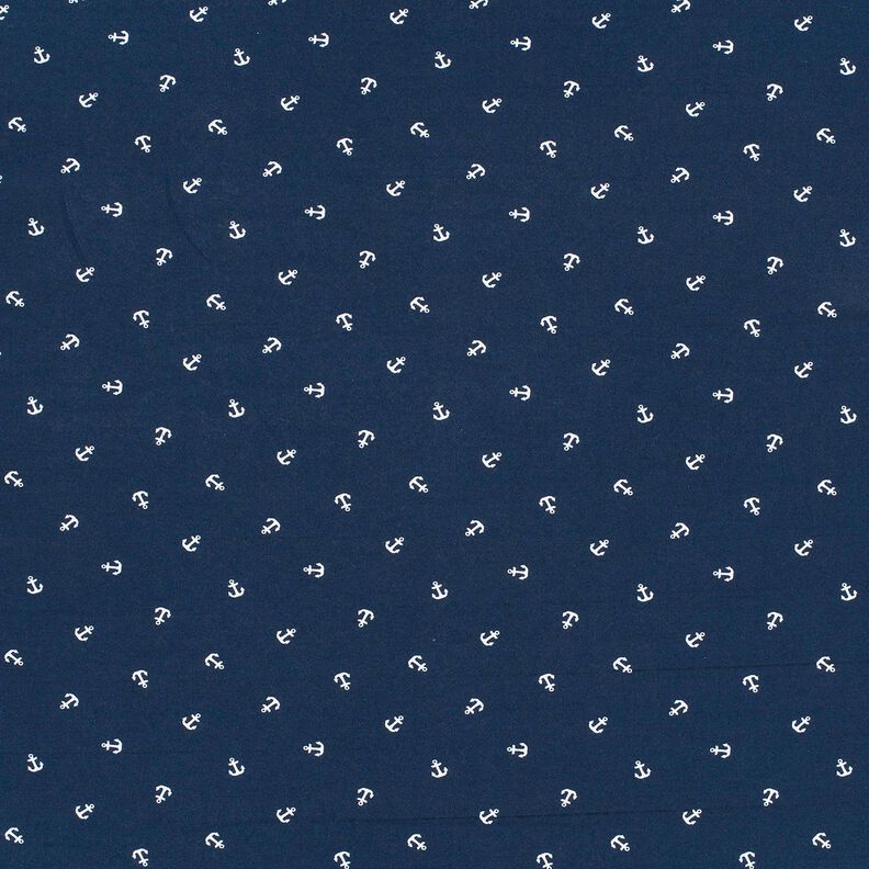 Bomuldsjersey lille anker – marineblå,  image number 1