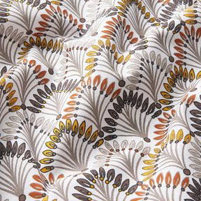 Bomuldsstof Cretonne vifter – taupe/elfenben, 