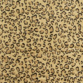 Superblødt kunstpels med leopardprint – gammelguld/sort, 